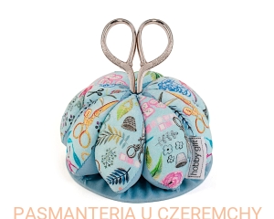 poduszka do szpilek z nożyczkami do nitek /szpilecznik, igielnik/     