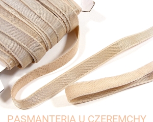 guma ramiączkowa 10 mm beżowa /ecru, cielista/