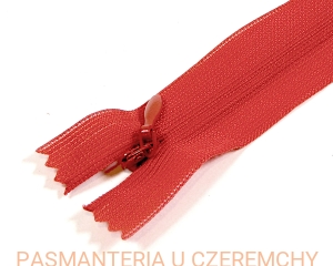 zamek 25 cm czerwony kryty