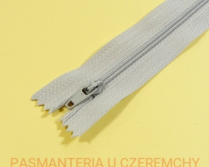 zamek 18 cm jasnoszary nierozdzielczy spirala 3 /szary/ 