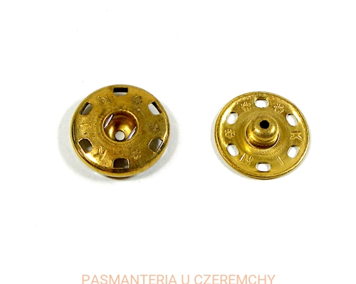 zatrzaski metalowe 19 mm - kolor antyczne złoto