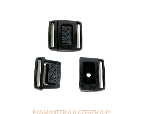 zapięcie bieliźniarskie 18 mm plastikowe czarne