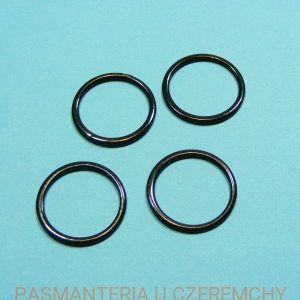 kółko bieliźniarskie 20 mm czarne metalowe, lakierowane
