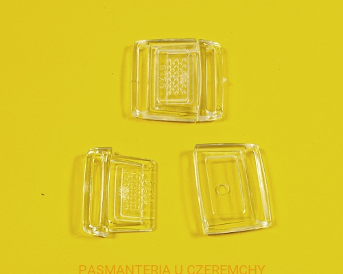zapięcie bieliźniarskie 18 mm plastikowe bezbarwne