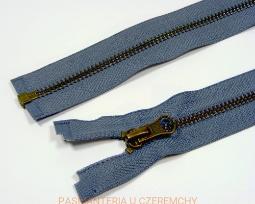 zamek 75 cm stalowoszary rozdzielczy metalowy VT10 mosiądz oksydowany