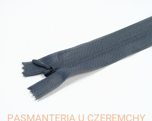 zamek 25 cm szary kryty 
