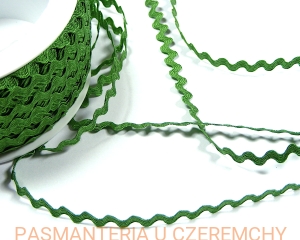taśma ząbki zielona wiskozowa /zygzak, zielona/