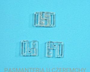 zapięcie 10 mm plastikowe bezbarwne /do biustonosza, do stroju kąpielowego/    