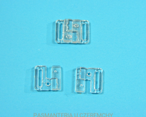 zapięcie bieliźniarskie 10 mm plastikowe bezbarwne