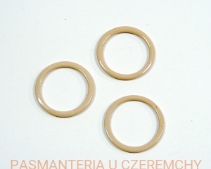 kółko bieliźniarskie 17 mm beżowe metalowe, lakierowane /cieliste/ 