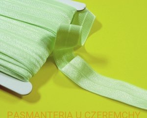 guma łamana 20 mm jasnozielona /lamówka elastyczna, lamówka gumowa zielona, seledynowa/