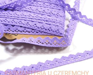 koronka bawełniana 15 mm fioletowa 
