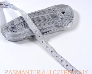 tasiemka dekoracyjna 10 mm szaro-srebrna