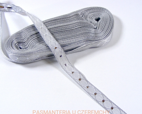 tasiemka dekoracyjna 10 mm szaro-srebrna