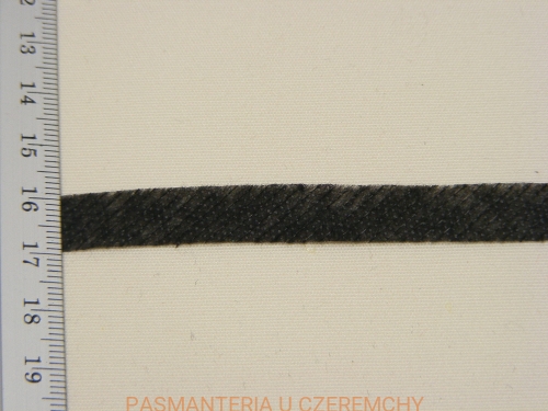  taśma flizelinowa skośna czarna 10 mm - opakowanie 75 mb