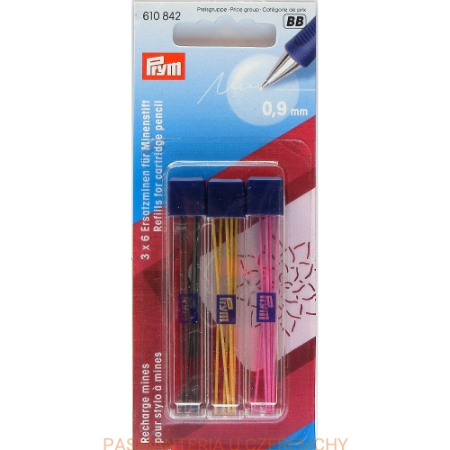  wkłady wymienne - 3 kolory - PRYM 610 842 do ołówka automatycznego PRYM 610 848