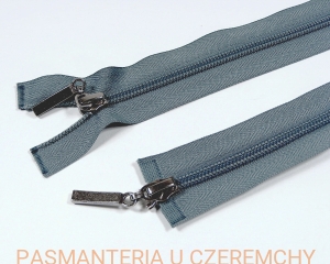 zamek 115 cm szary rozdzielczy dwusuwakowy spirala 5