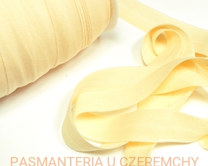 guma łamana 20 mm matowa kremowa SE - opak. 50 m /lamówka elastyczna, lamówka gumowa ecru/    