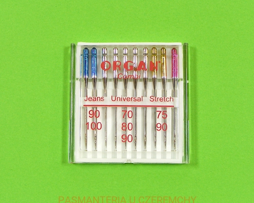 igły Organ uniwersalne - zestaw Combibox 10 szt.