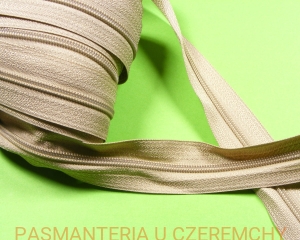 taśma zamkowa beżowa spirala 3 mm /suwakowa/