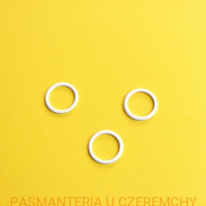 kółko bieliźniarskie metalowe, lakierowane, 14 mm, białe