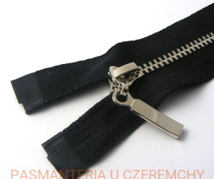 zamek 60 cm czarny rozdzielczy metalowy VT0 nikiel 
