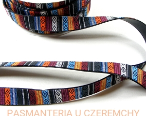 taśma na pasek 25 mm - kolorowe paski Mexico 1 /do pasków, torebek, hobby horse, nośna/ 