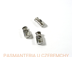 metalowy stoper do sznurka - kolor srebrny /stopery/