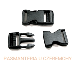 klamra plastikowa "trójząb" czarna 25 mm