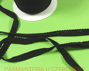 guma łamana 10 mm czarna bieliźniarska   