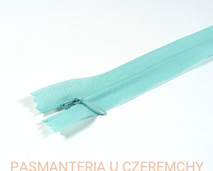 zamek 40 cm seledynowy nierozdzielczy kryty /zielony/ 