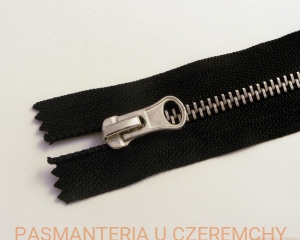 zamek 80 cm czarny rozdzielczy metalowy VT10 nikiel