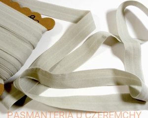 guma łamana 21 mm matowa szarobeżowa /lamówka elastyczna, lamówka gumowa szara/   
