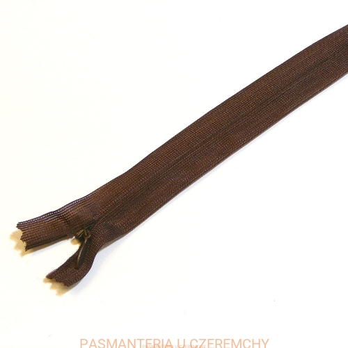 zamek 35 cm ciemnobrązowy nierozdzielczy kryty