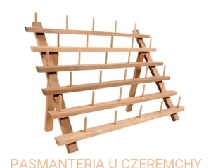 stojak na 30 szpulek drewniany /na szpulki nici, do nici/ 