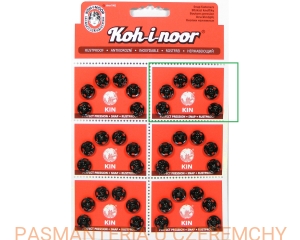 zatrzaski metalowe 11 mm/rozm. 3 kolor czarny Koh-I-Noor /napy do przyszywania/ 