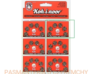 zatrzaski metalowe 11 mm/rozm. 3 kolor srebrny Koh-I-Noor /napy do przyszywania/  