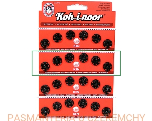 zatrzaski metalowe 14 mm/rozm. 5 kolor czarny Koh-I-Noor /napy do przyszywania/ 