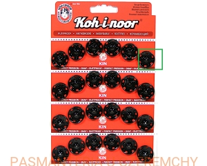 zatrzaski metalowe 19 mm/rozm. 7 Koh-I-Noor kolor czarny /czarne/ 