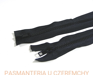 zamek 140 cm czarny rozdzielczy dwusuwakowy kostka rozm. 5  