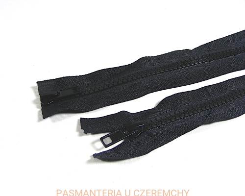 zamek 140 cm czarny rozdzielczy dwusuwakowy kostka rozm. 5
