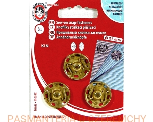 zatrzaski metalowe 21 mm - kolor złoty /złote/