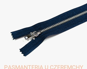 zamek 18 cm granatowy nierozdzielczy VT10 nikiel