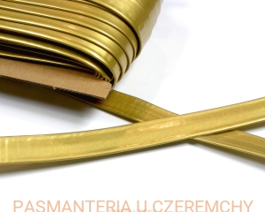 cena za całość 1,58 m - lamówka z eko-skóry 15 mm złota /ze skaju/