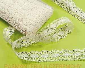 koronka lniana 22 mm bardzo jasne ecru /off white/