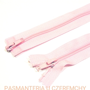 zamek 160 cm jasnoróżowy rozdzielczy dwusuwakowy spirala 5  /różowy/