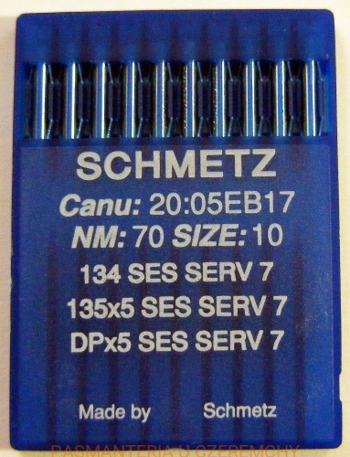  igła okrągła Schmetz 135x5 /DPx5/ rozm. 70 do cienkich dzianin