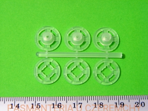 zatrzaski plastikowe bezbarwne 13 mm rozm.5 