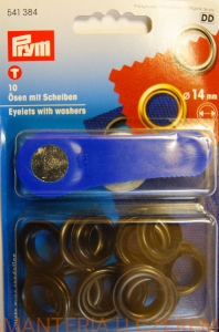 oczka - nity oczkowe 14 mm czarne oksydowane PRYM 541 384 