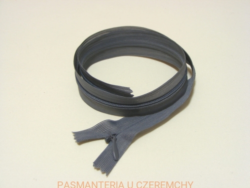  zamek nierozdzielczy kryty 25 cm szary